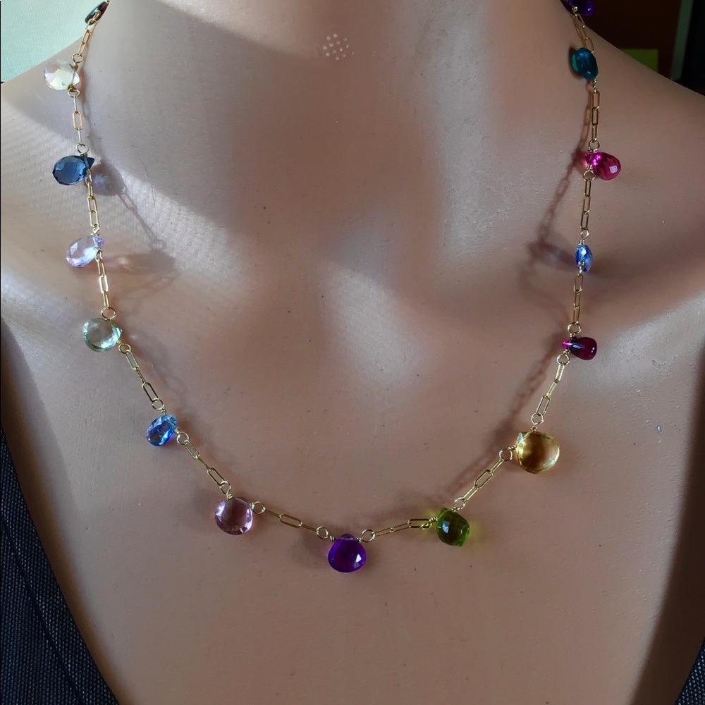Multicolor gemstone necklace